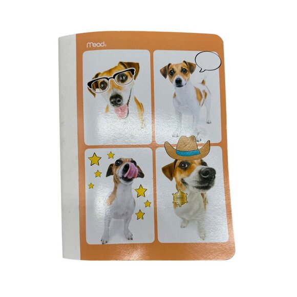 Mead 99 Sheet Composition Book With Purrs & Grrrs Dog Cover Wide Ruled READ - Picture 1 of 6